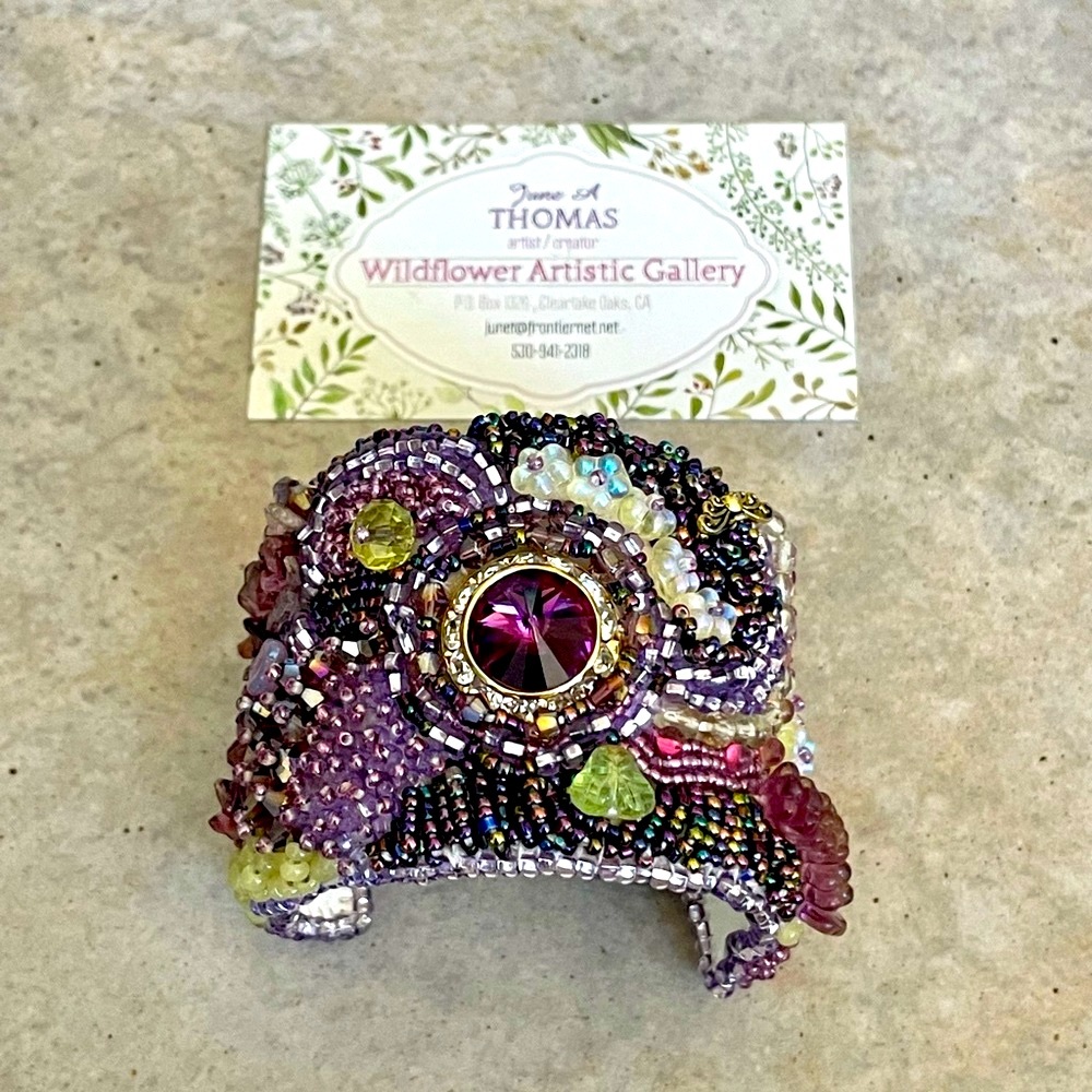 Handmade Embroidered Beaded Cuff